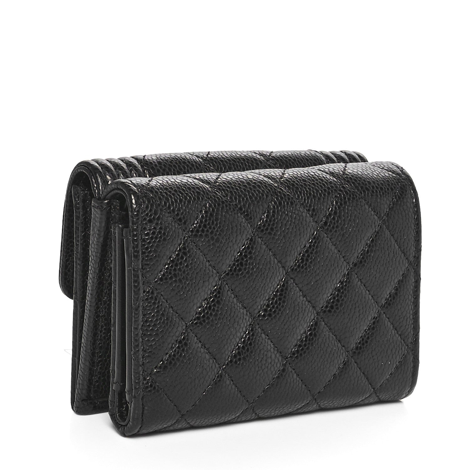 Chanel Caviar Quilted Small Boy Flap Wallet Black 3 of 11