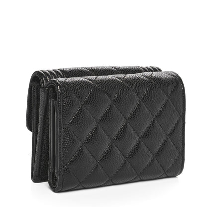 Chanel Caviar Quilted Small Boy Flap Wallet Black 3 of 11