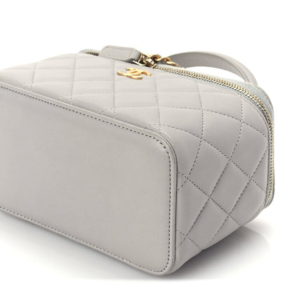 Chanel Lambskin Quilted Small Top Handle Vanity Case With Chain 9 of 9