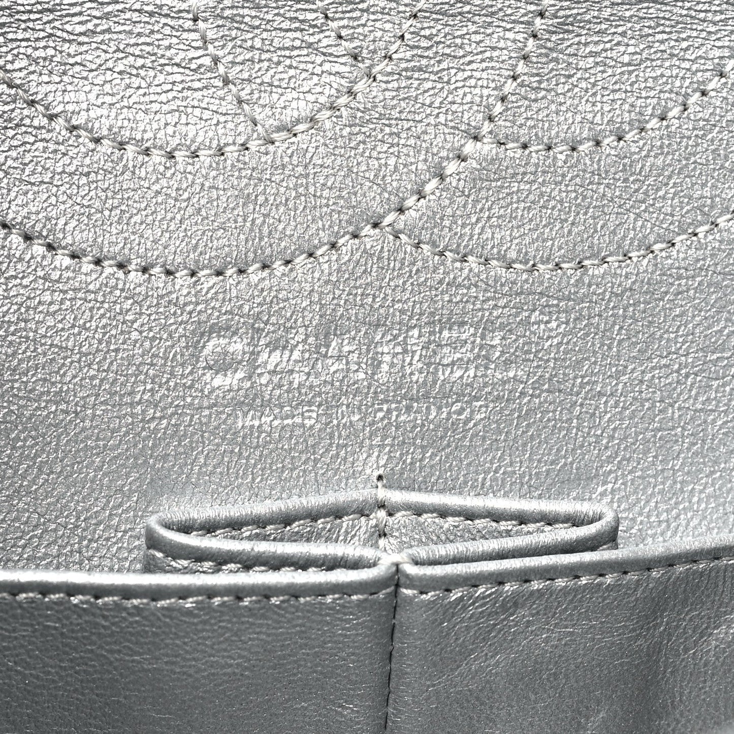 Striped Calfskin 2.55 Reissue 226 Flap Silver