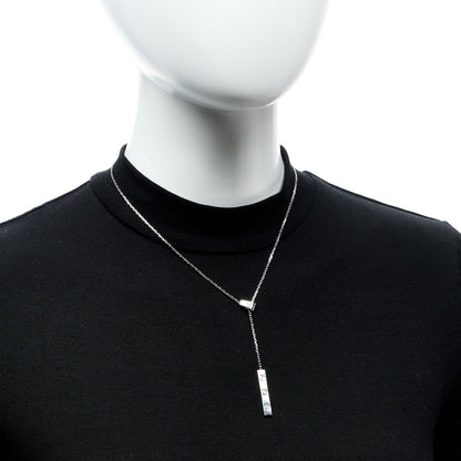 Cartier 18K White Gold Diamond LOVE Lariat Necklace 2 of 6