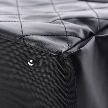 Chanel Coated Canvas Quilted Large Paris Biarritz Tote Black 14 of 14