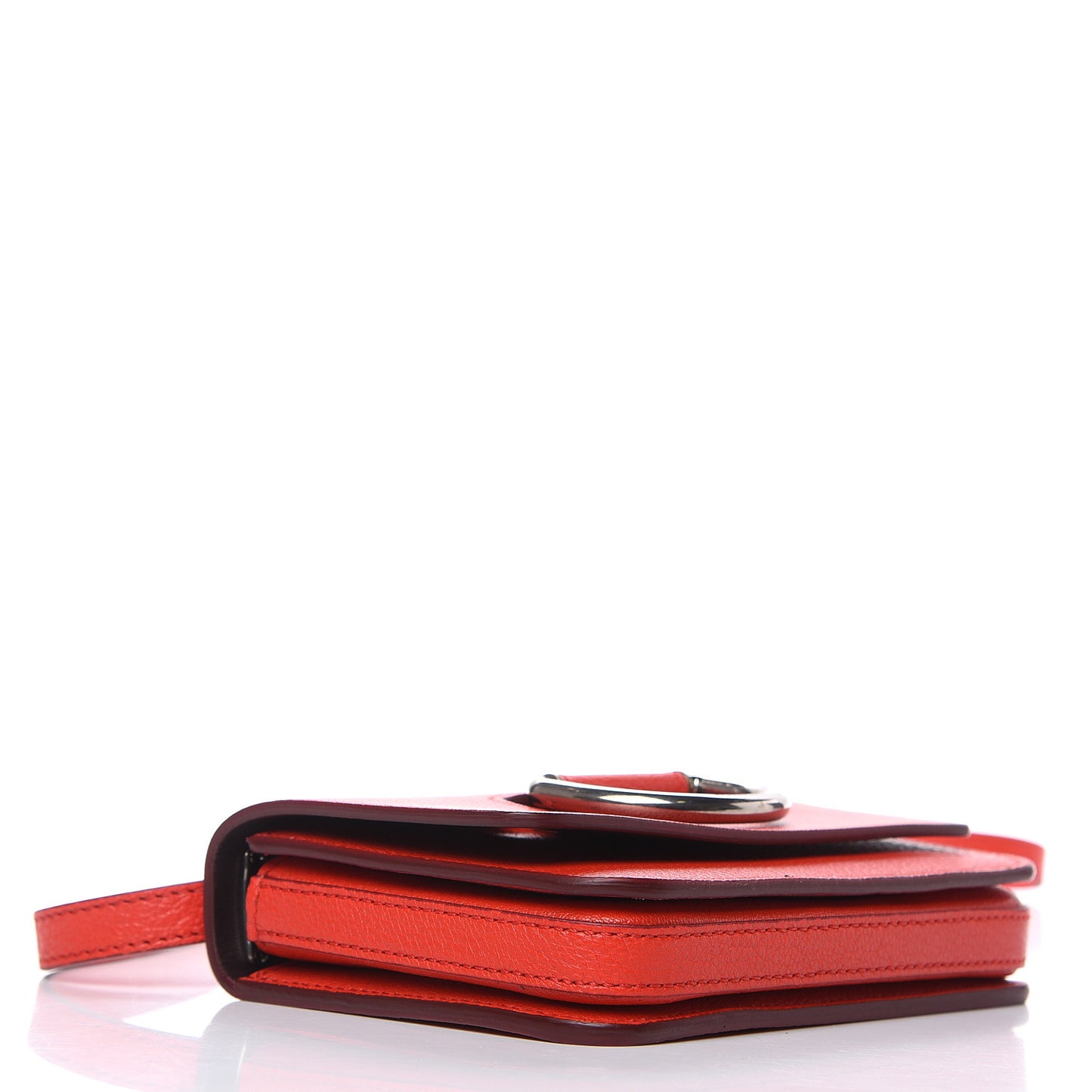 Goatskin Mini D-Ring Bag Bright Red