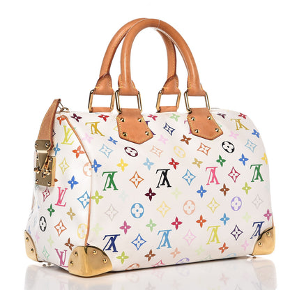 Louis Vuitton Monogram Multicolor Speedy 30 White 4 of 12
