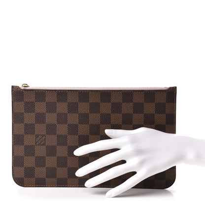 Louis Vuitton Damier Ebene Neverfull MM GM Pochette Rose Ballerine 2 of 10