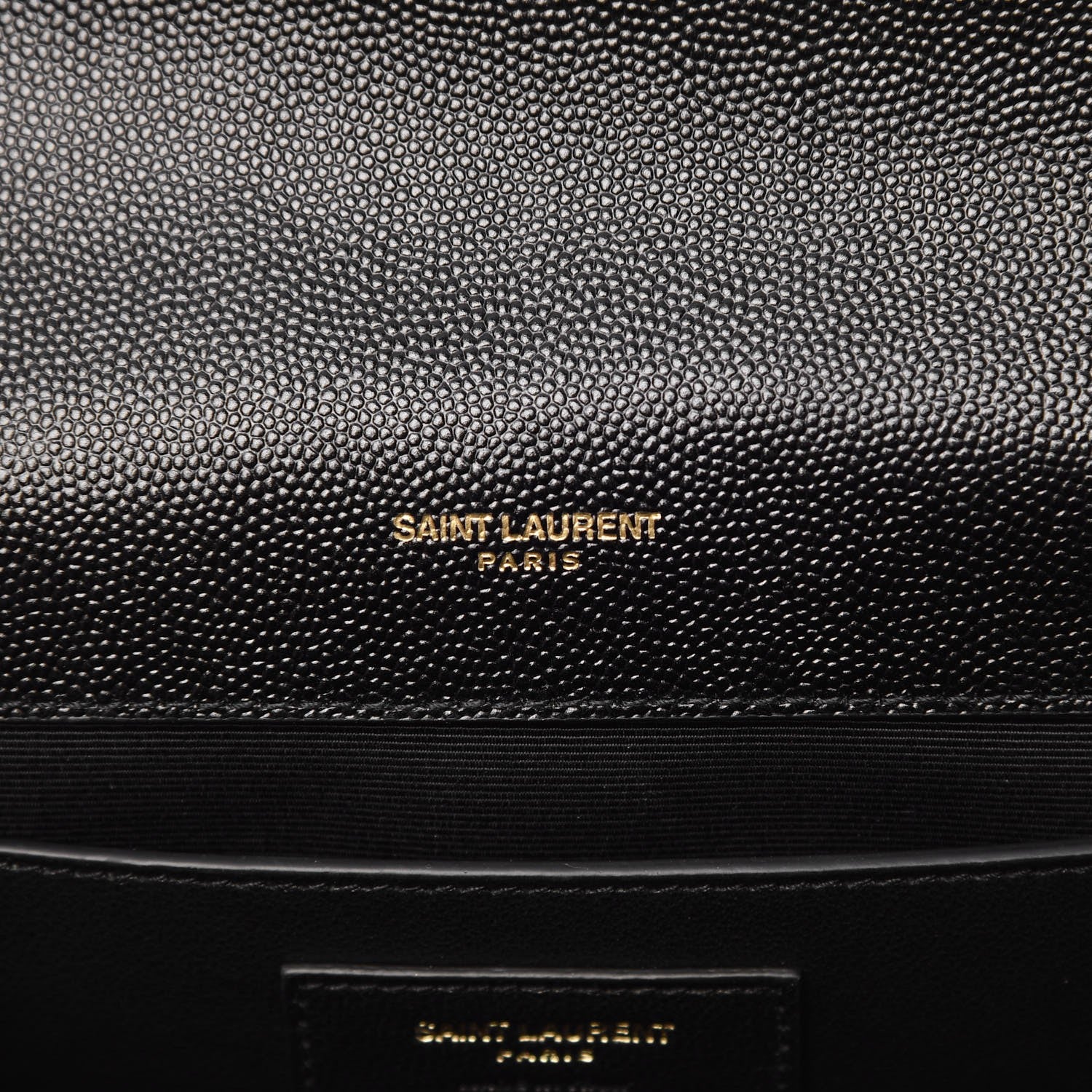 Saint Laurent Grain De Poudre Matelasse Chevron Medium Monogram Satchel Black 5 of 8