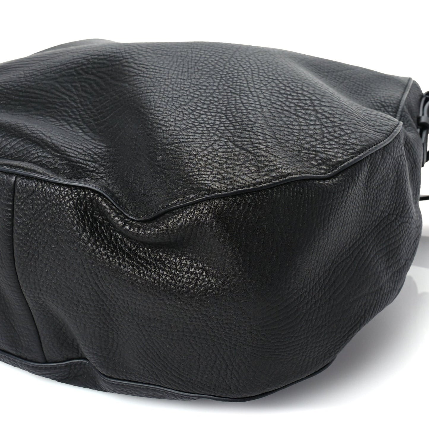 Grainy Calfskin Medium Knight Bag Black
