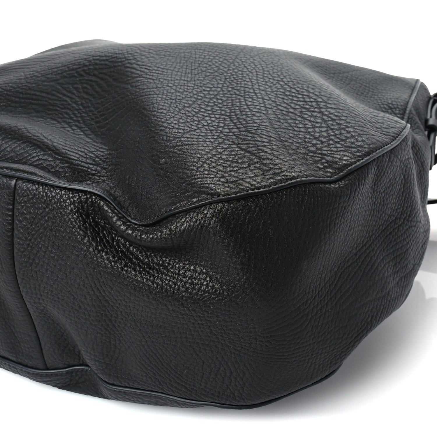 Burberry Grainy Calfskin Medium Knight Bag Black 8 of 8