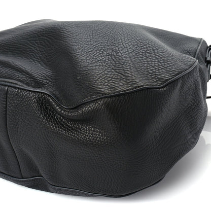 Burberry Grainy Calfskin Medium Knight Bag Black 8 of 8