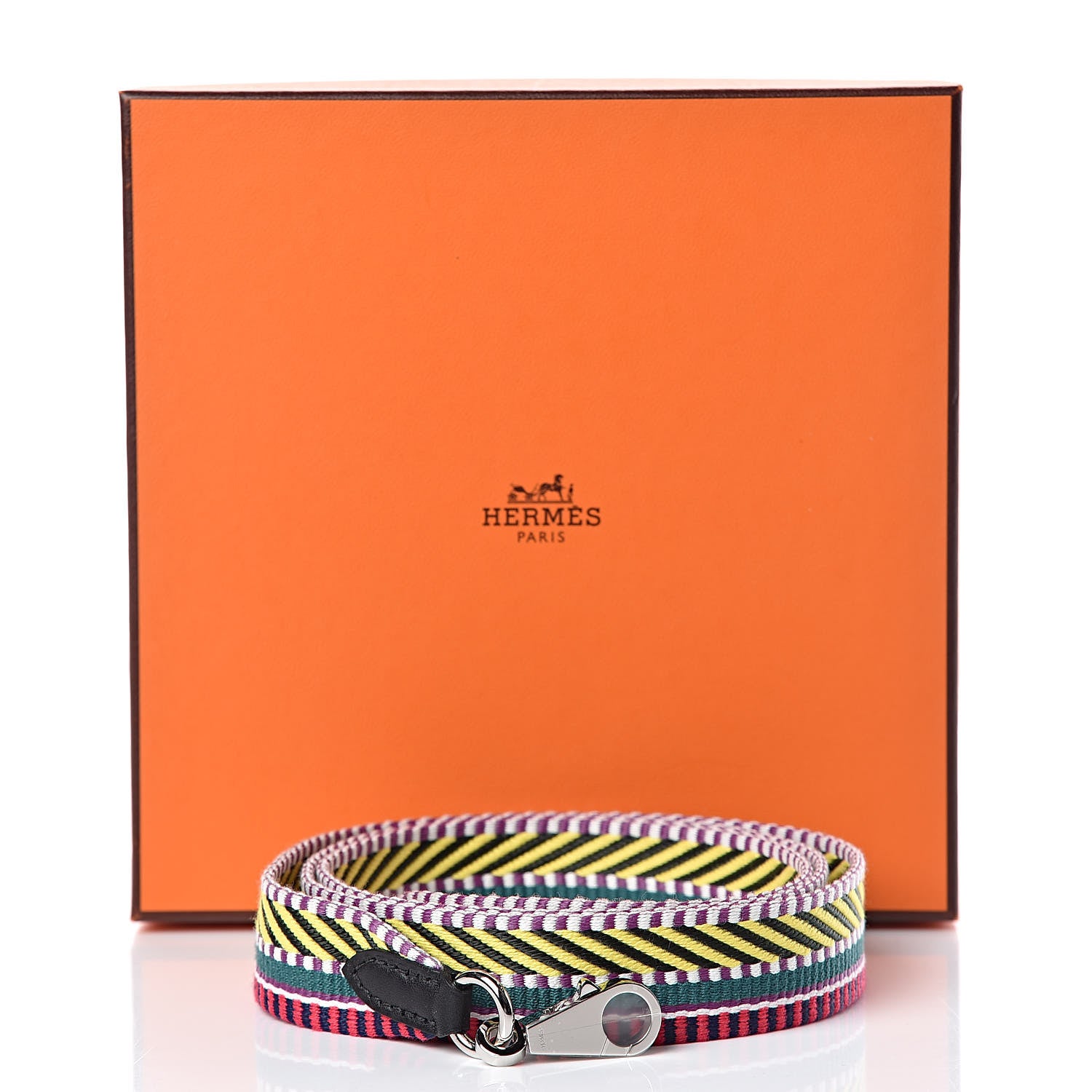 Hermes Toile Swift 25mm Sangle Cavale Shoulder Strap Multicolor Black 4 of 4