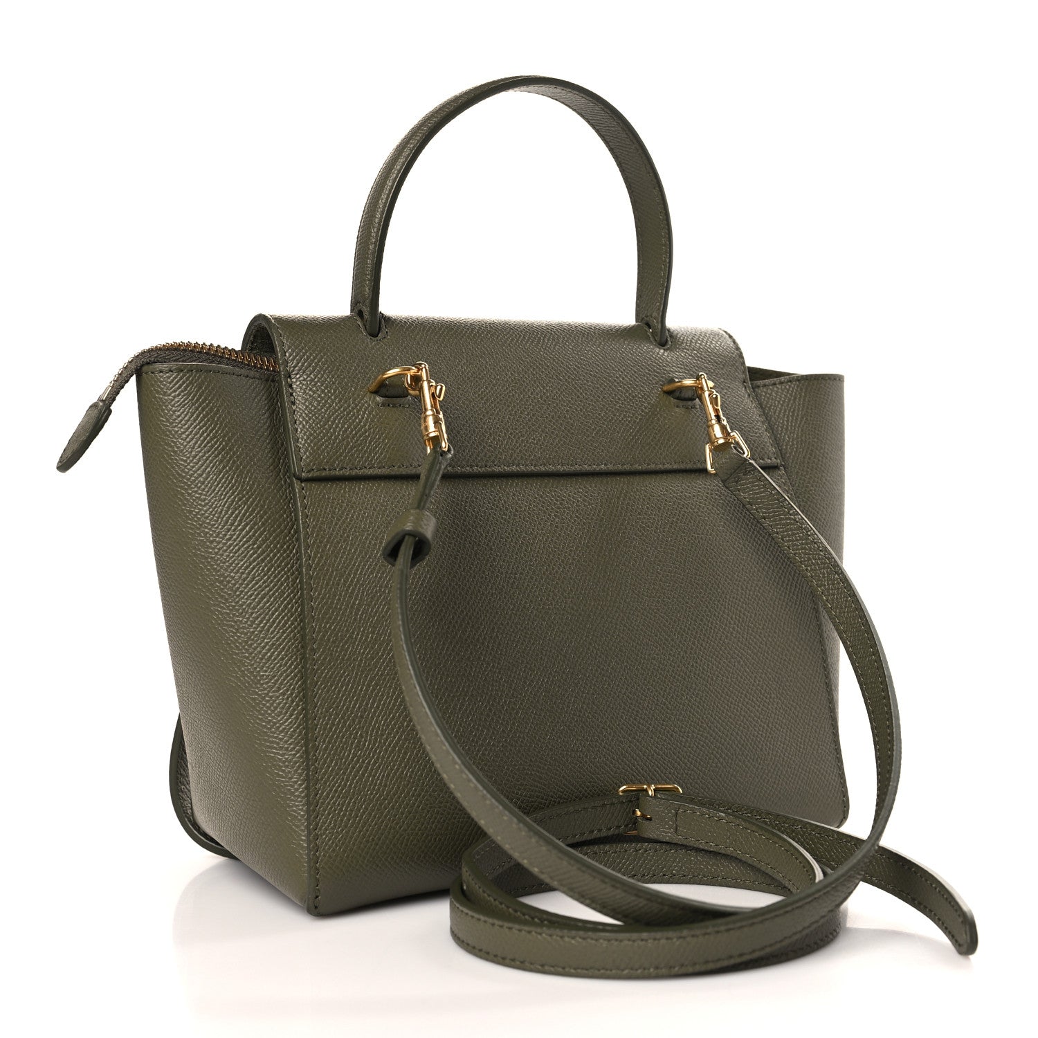 Celine Grained Calfskin Nano Belt Bag Army Green 3 of 9