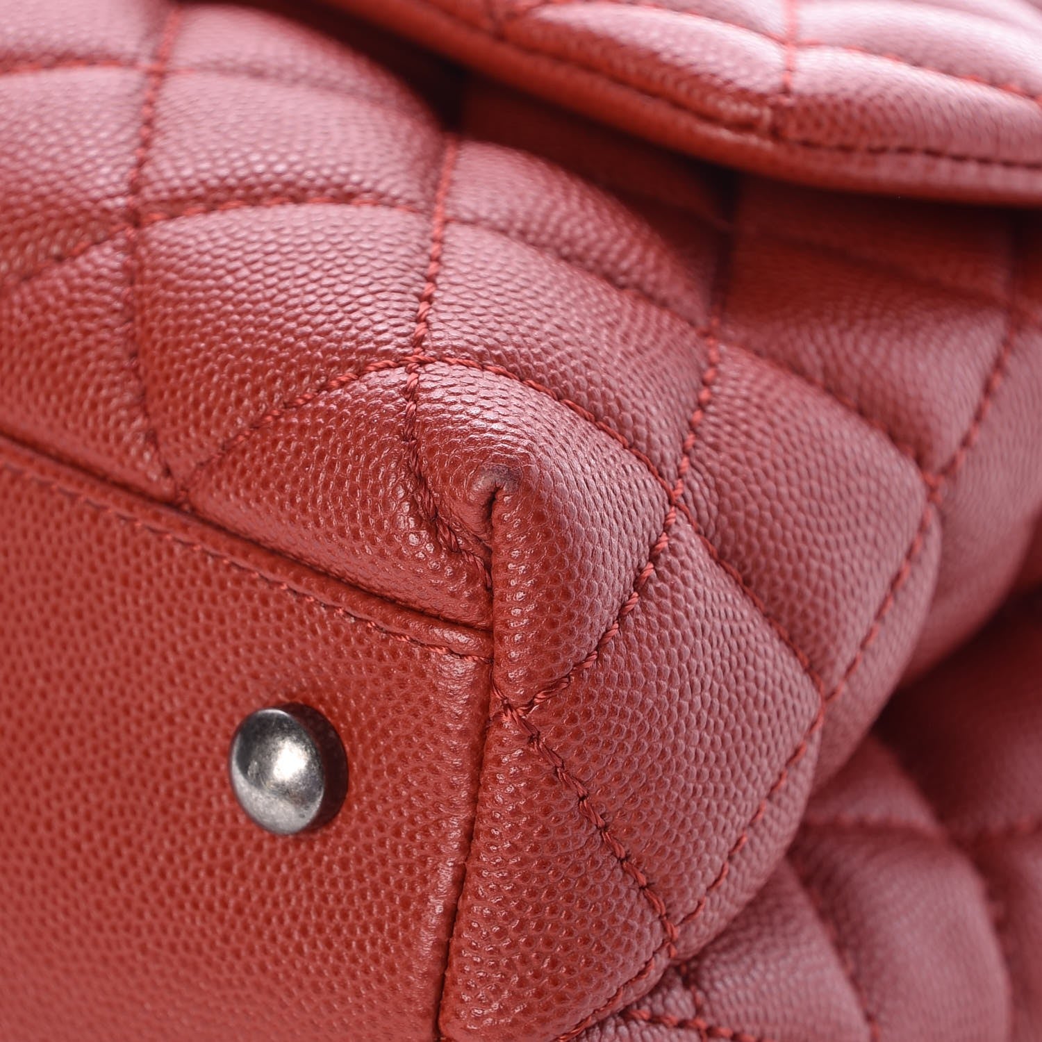 Chanel Caviar Quilted Mini Coco Handle Flap Dark Red 9 of 13