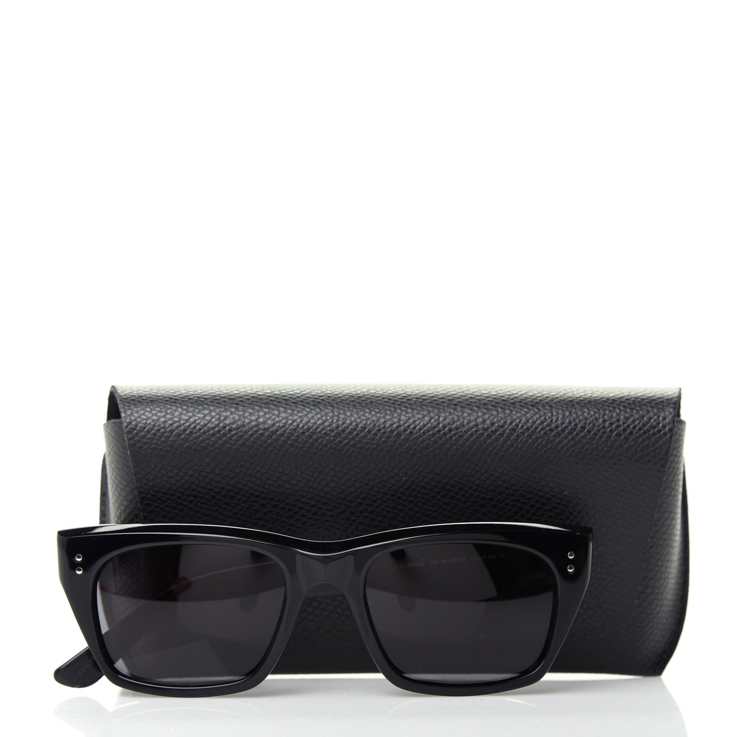 Acetate Polarized Rectangular Sunglasses CL40060I Black