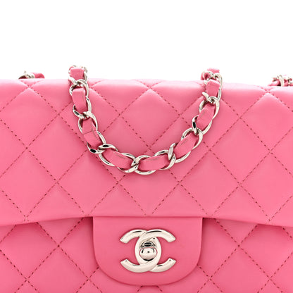 Chanel Lambskin Quilted Mini Rectangular Flap Pink 8 of 13
