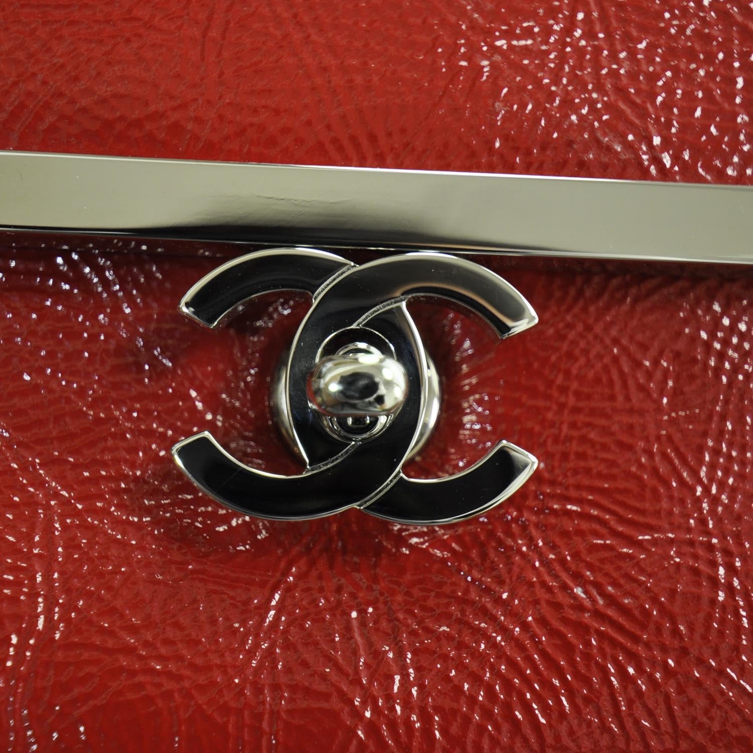 Chanel Patent Frame Flap Bag Red 9 of 9