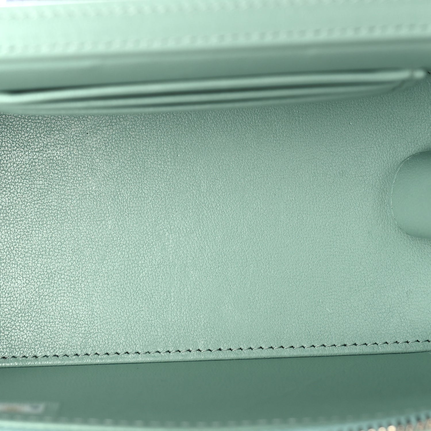 Chanel Lambskin Quilted Small Top Handle Vanity Case With Chain Light Green Light Green 5 of 10