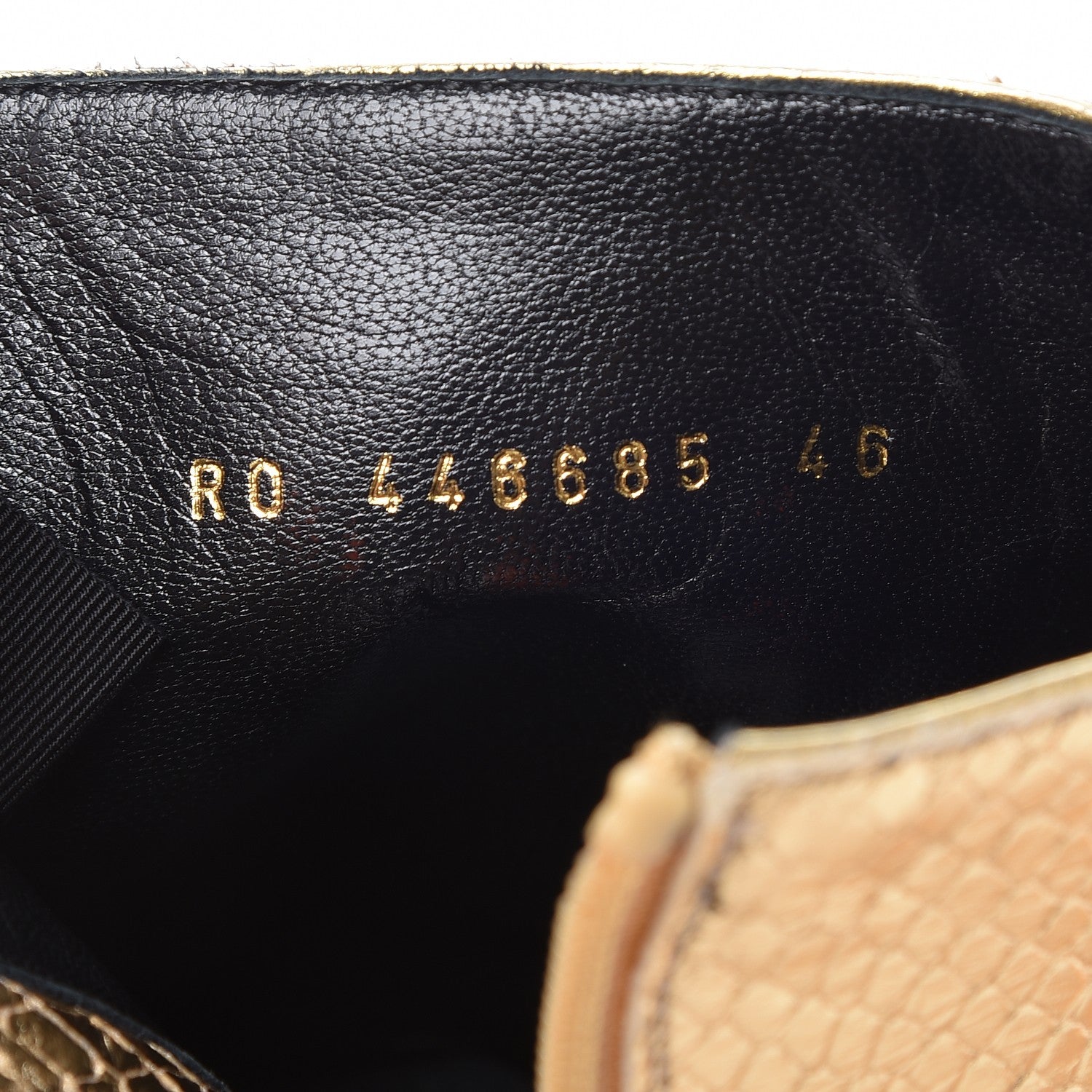 Saint Laurent Mens Metallic Python Calfskin Embossed Devon 30 Western Boot 46 Gold 8 of 10