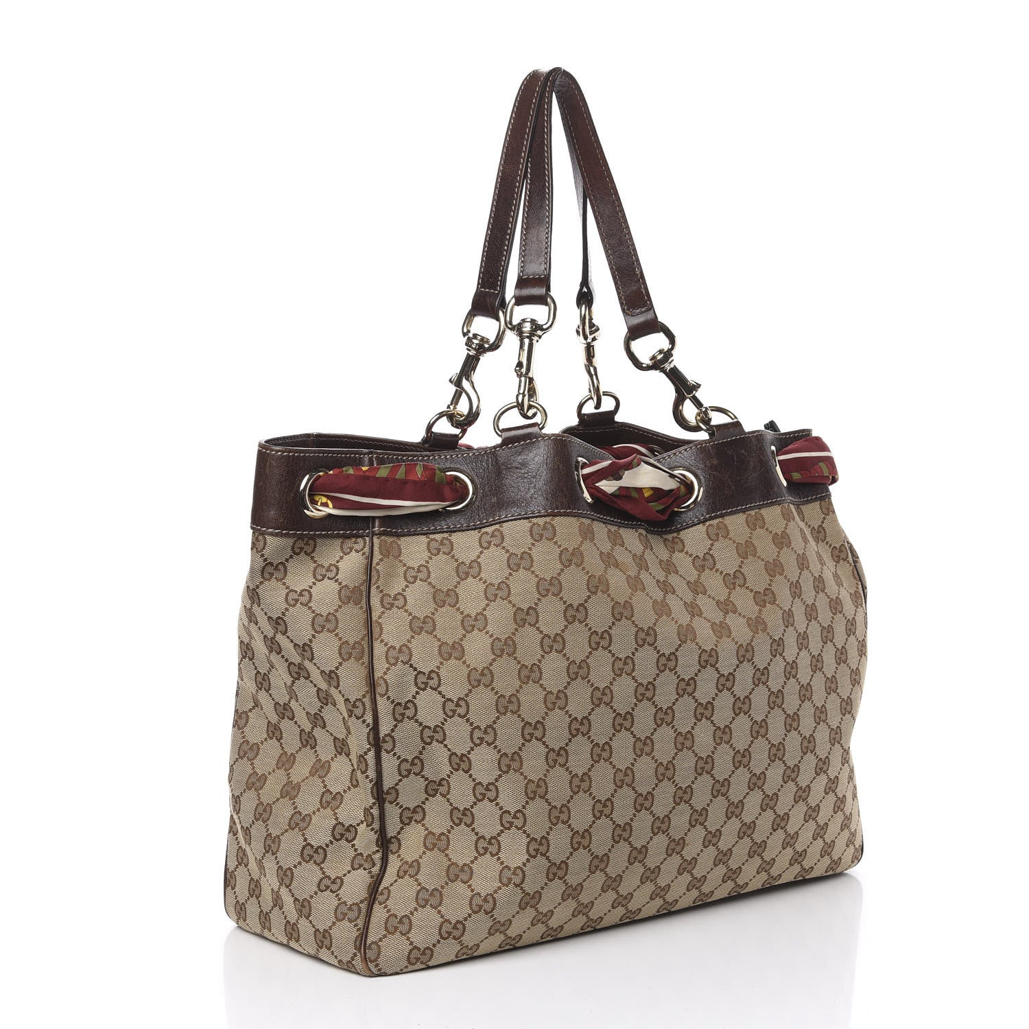 Gucci Monogram Large Positano Tote Brown 2 of 13