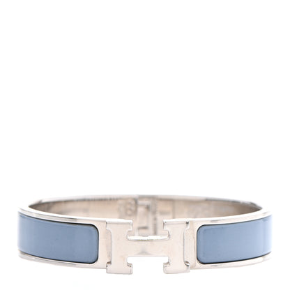 Hermes Enamel Narrow Clic Clac H Bracelet PM Gris Orage 1 of 5