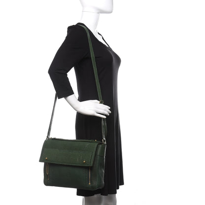 3.1 Phillip Lim 3.1 Shark Embossed Calfskin Pashli Messenger Jade 2 of 10