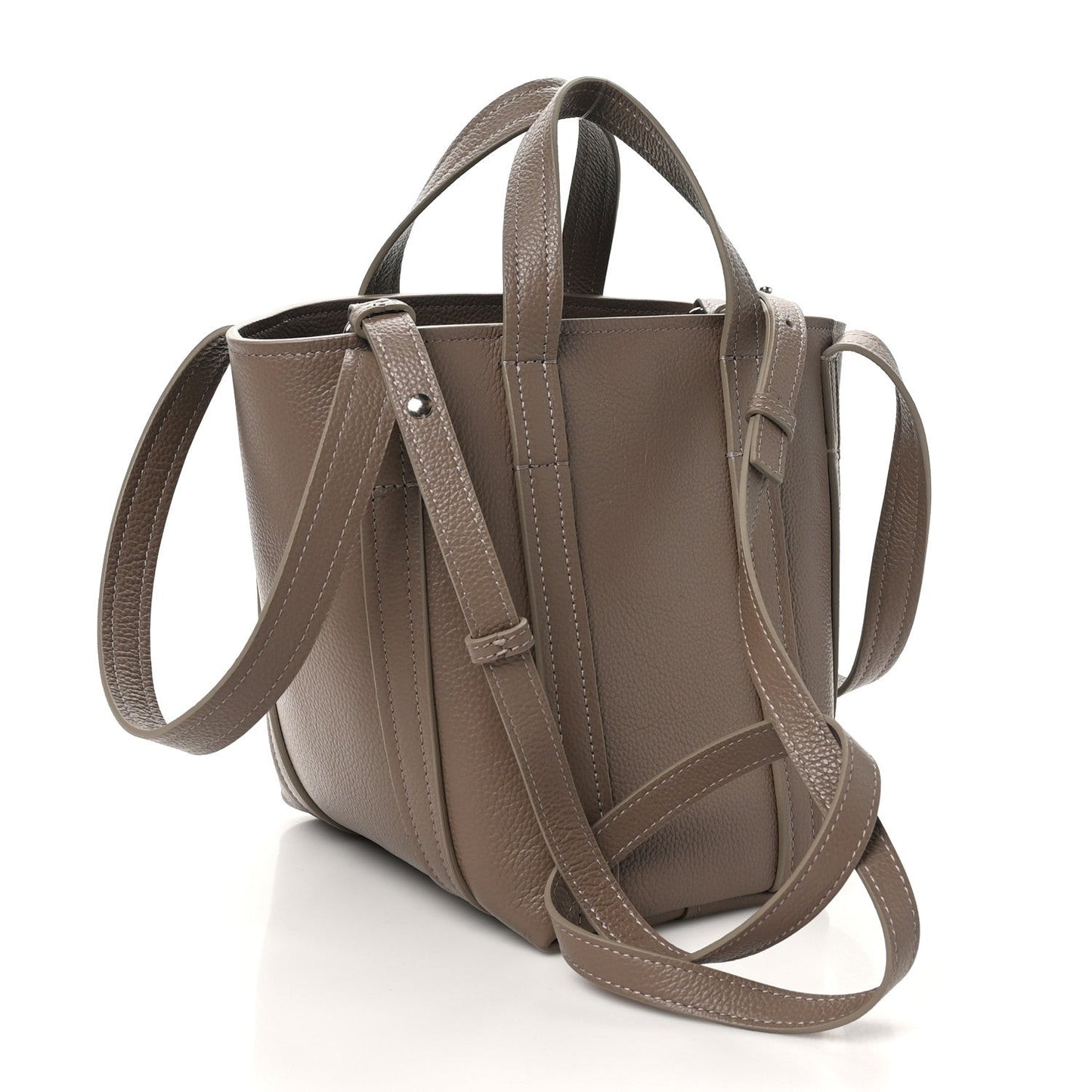 Grained Calfskin XS Everyday North South Shoulder Tote Bag Brown