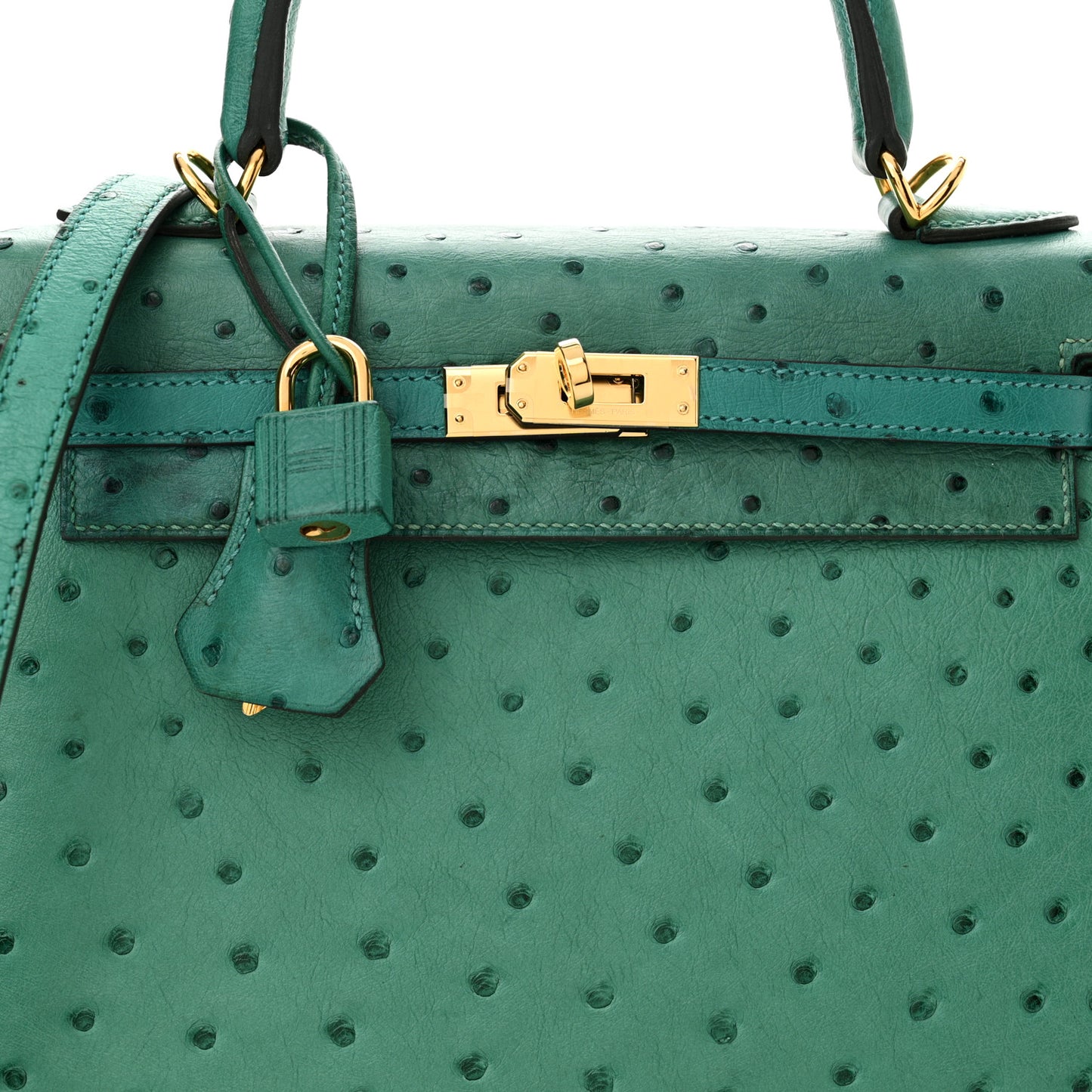 Ostrich Kelly Sellier 25 Vert Verone