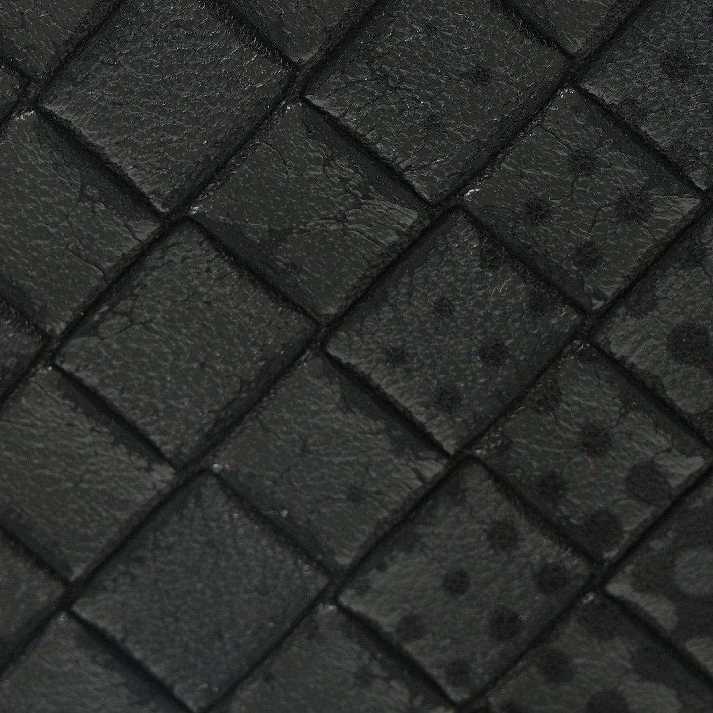 Nappa Intrecciato Dot Zip Around Wallet Black Grey