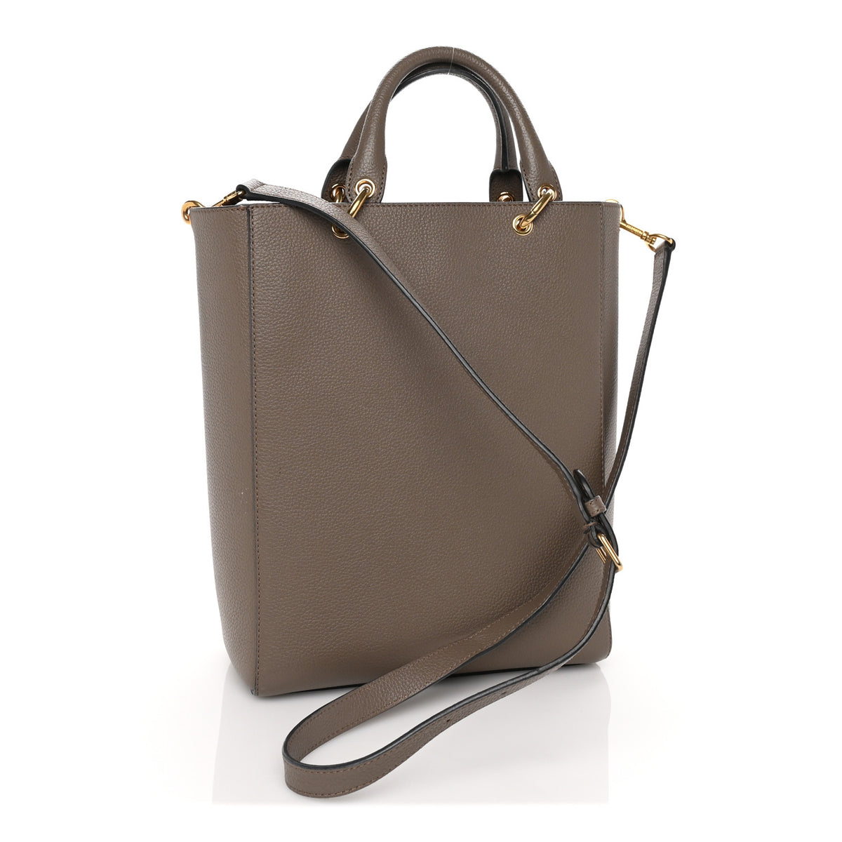 Classic Grain Calfskin Small Bayswater Taupe