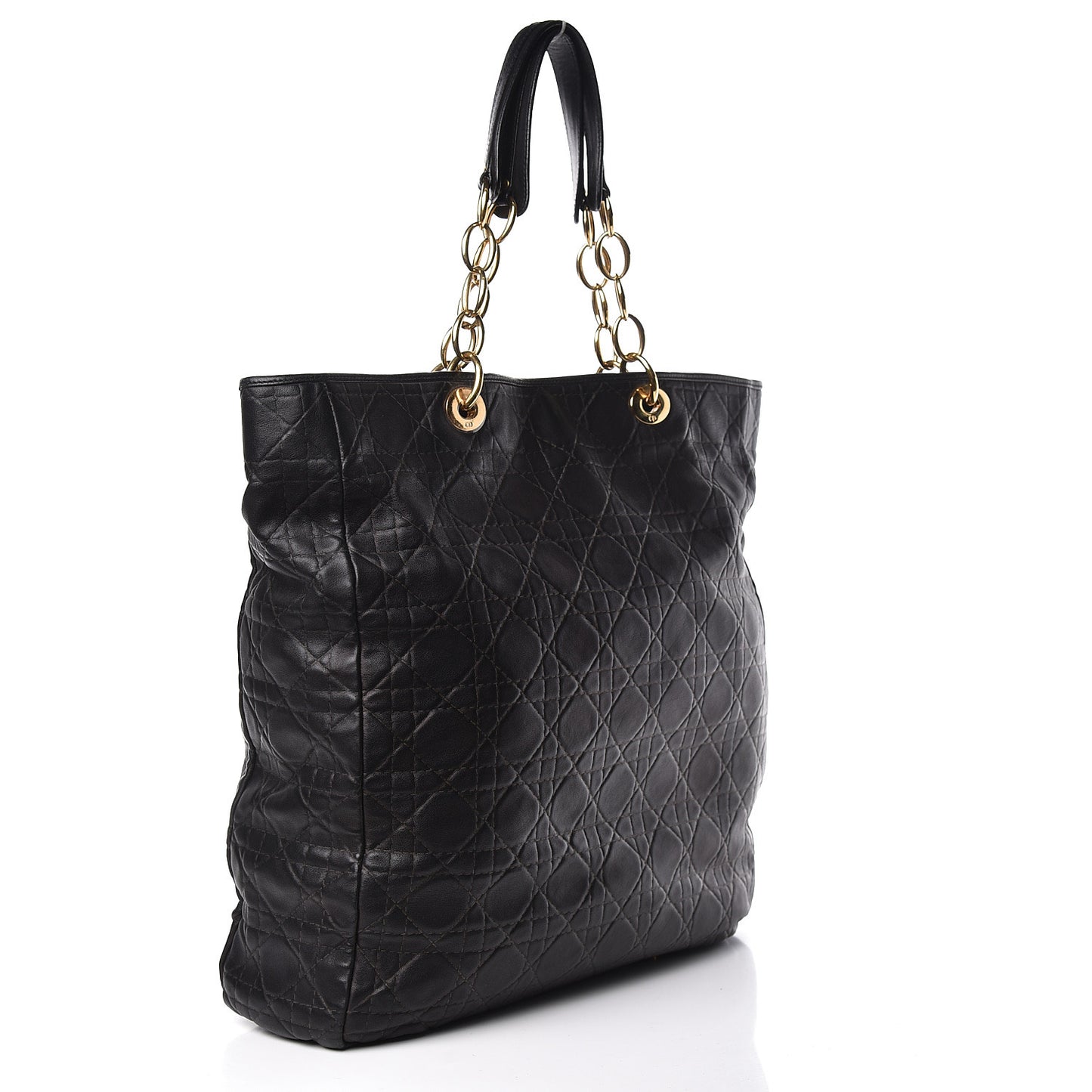 Lambskin Cannage Dior Soft Shopping Tote Black