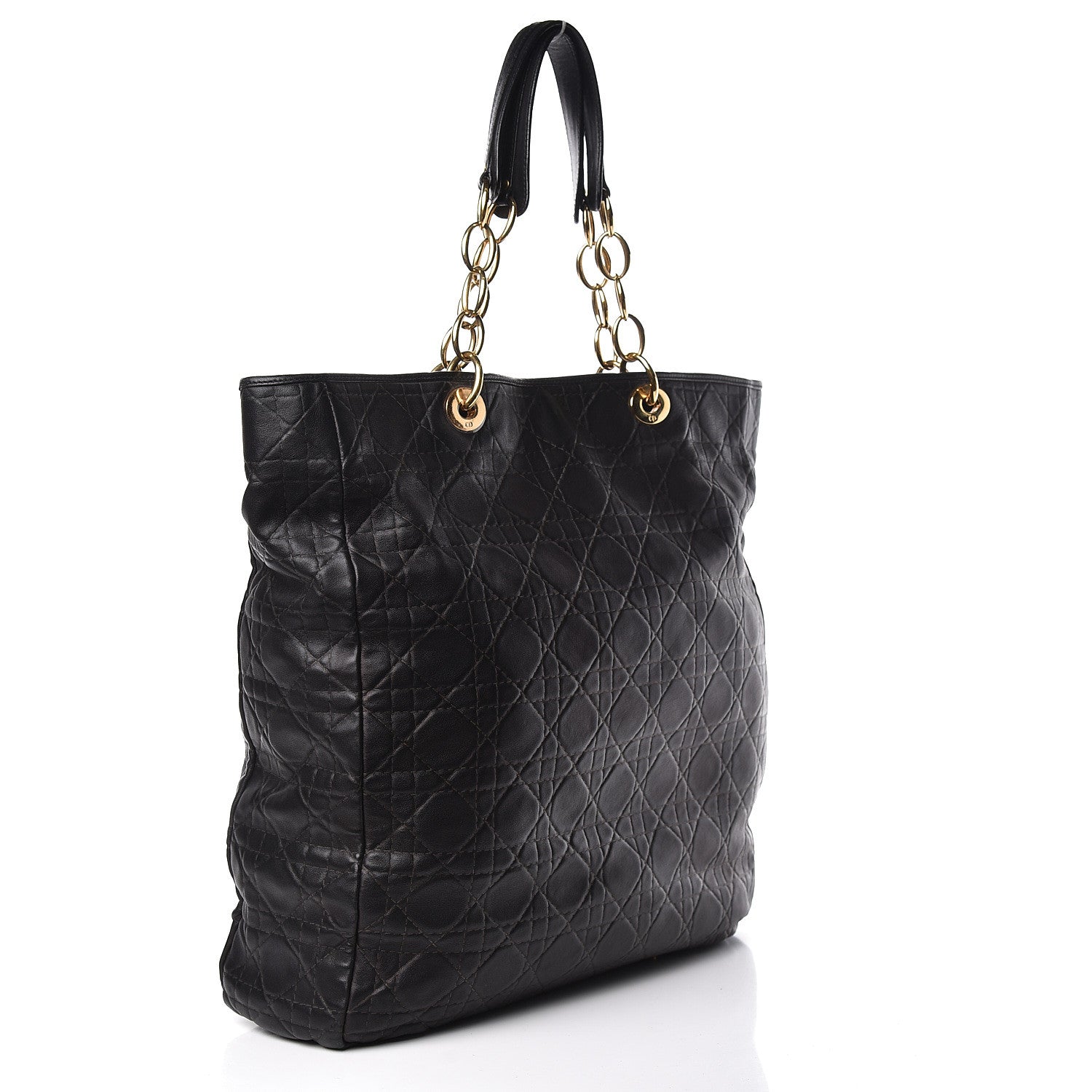 Christian Dior Lambskin Cannage Dior Soft Shopping Tote Black 3 of 18