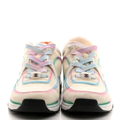 Chanel Wool Suede Calfskin CC Sneakers 36 Multicolor 2 of 9