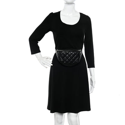 Chanel Calfskin Quilted Waist Belt Bag Black 2 of 9