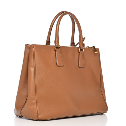 Prada Saffiano Lux Large Galleria Double Zip Tote Caramel 2 of 20