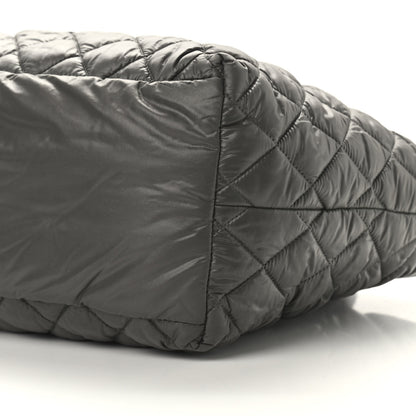 Chanel Nylon Quilted Small Coco Cocoon Reversible Tote Grey 7 of 8