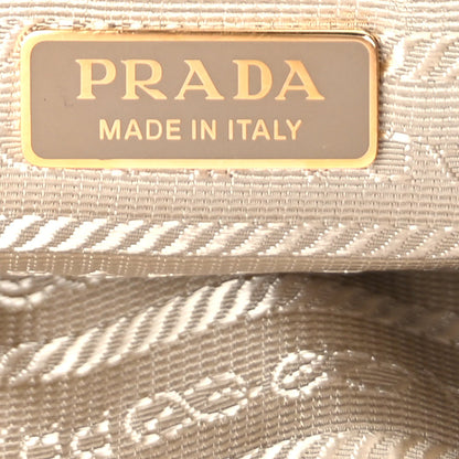 Prada Shearling Symbole Mini Triangle Bag  Ecru White 5 of 7
