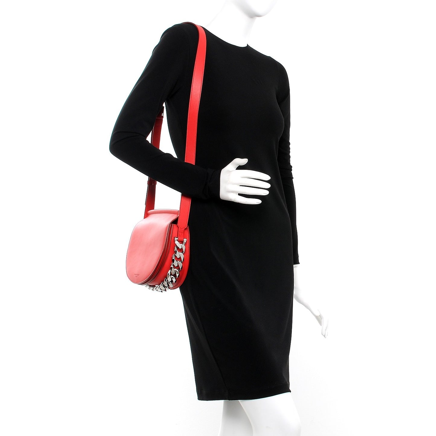 Calfskin Mini Infinity Saddle Bag Medium Red