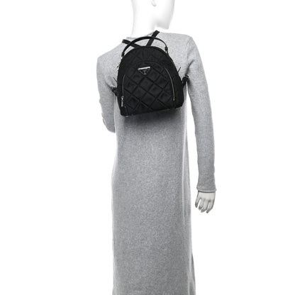 Prada Nylon Tessuto Impuntu Quilted Backpack Black 2 of 10