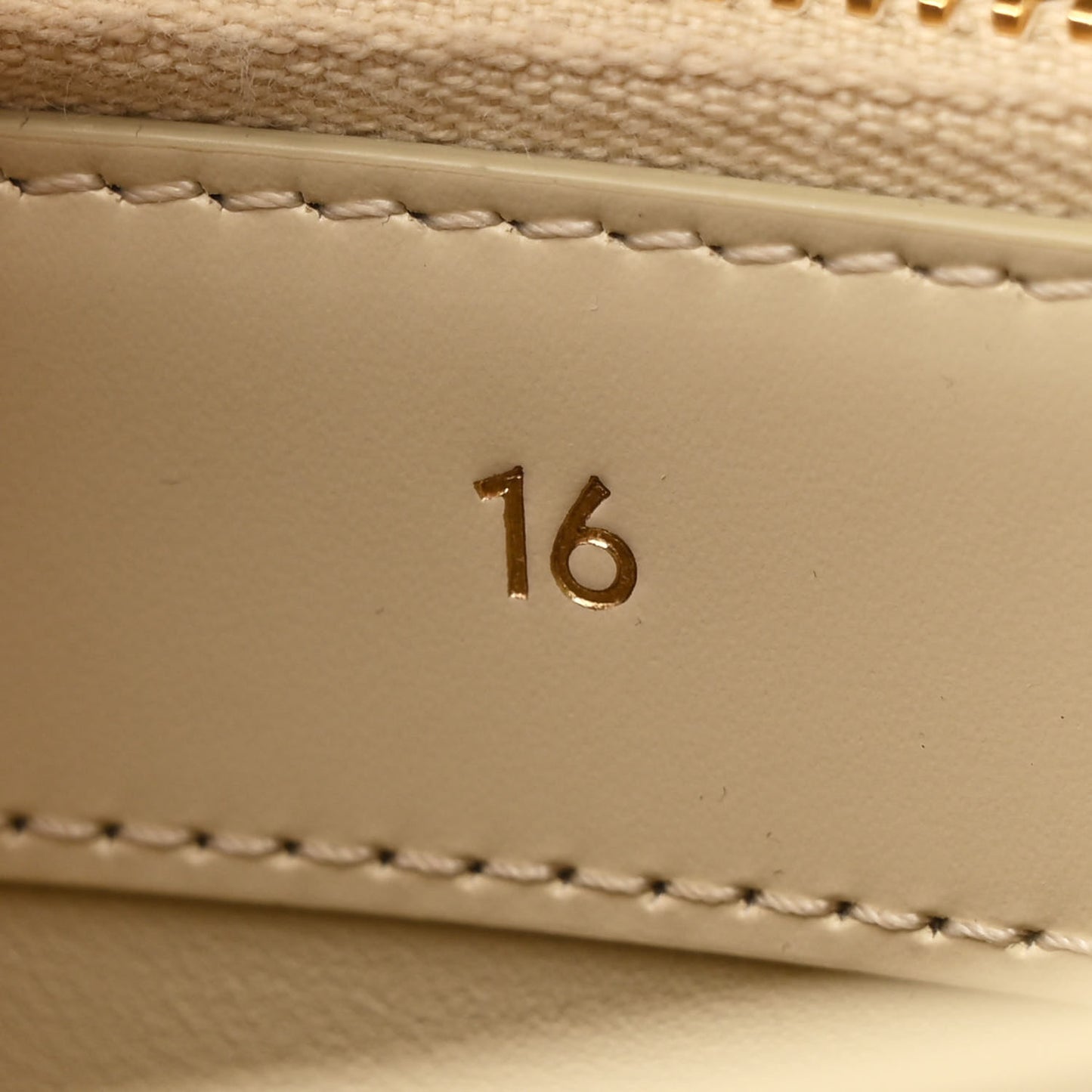 Satinated Calfskin Small 16 Top Handle Bag Limestone