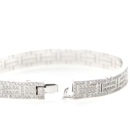 Hermes 18K White Gold Diamond Kilim Bracelet SH 5 of 6