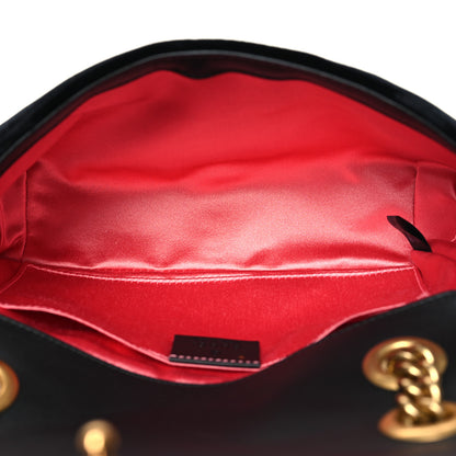 Gucci Velvet Matelasse Mini GG Marmont Shoulder Bag Black 5 of 10