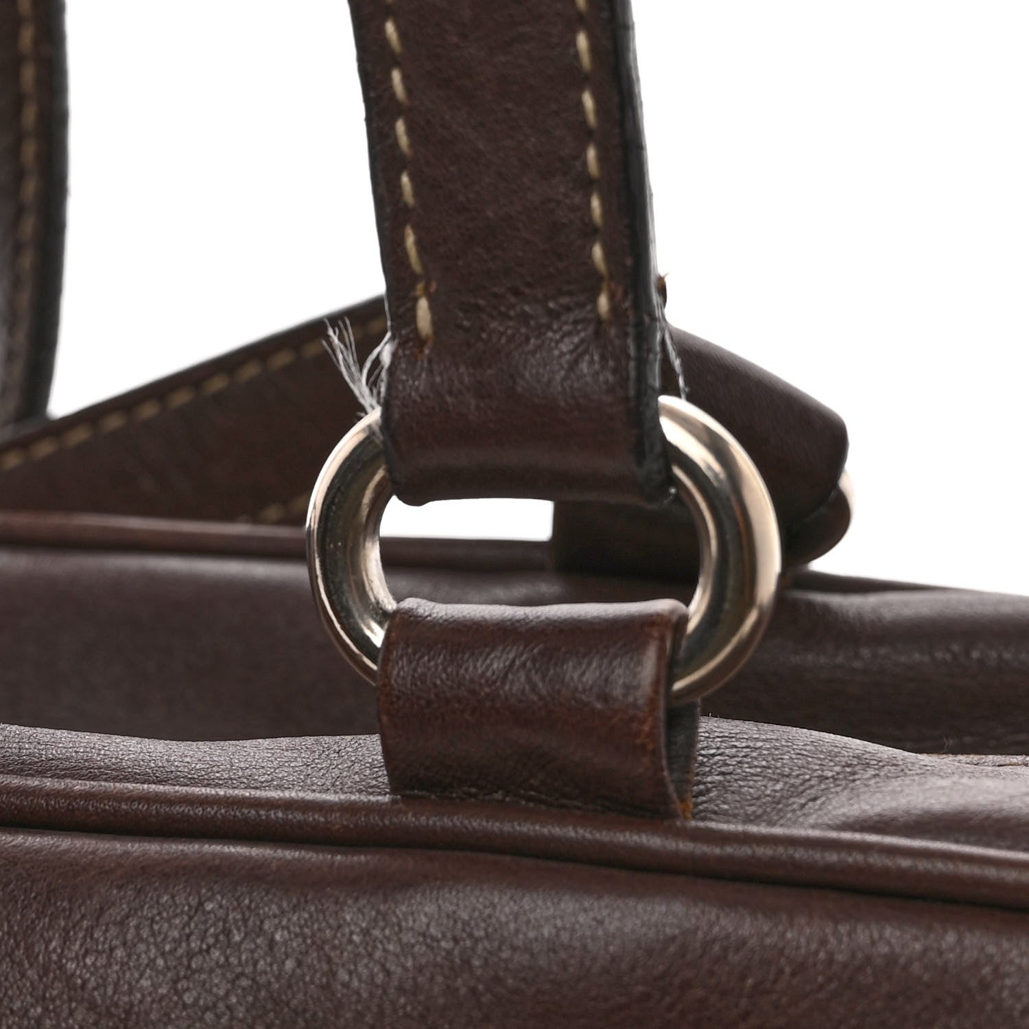 Prada Soft Calf Push Lock Pocket Shoulder Bag Brown 11 of 11