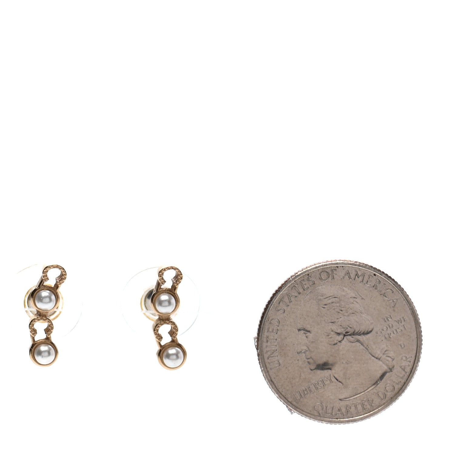 Chanel Pearl Coco Earrings Gold 2 of 4