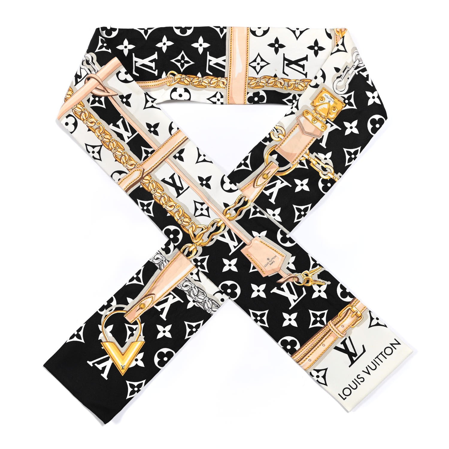 Louis Vuitton Silk Monogram Confidential Bandeau Black 1 of 4