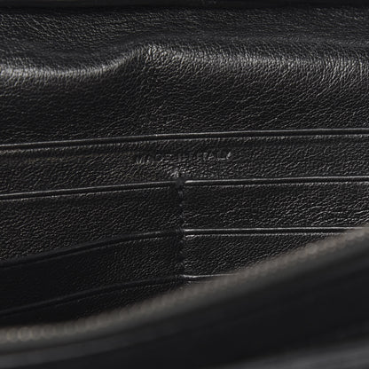 Saint Laurent Sheepskin Tri-Quilt Monogram Envelope Chain Wallet Black 7 of 11