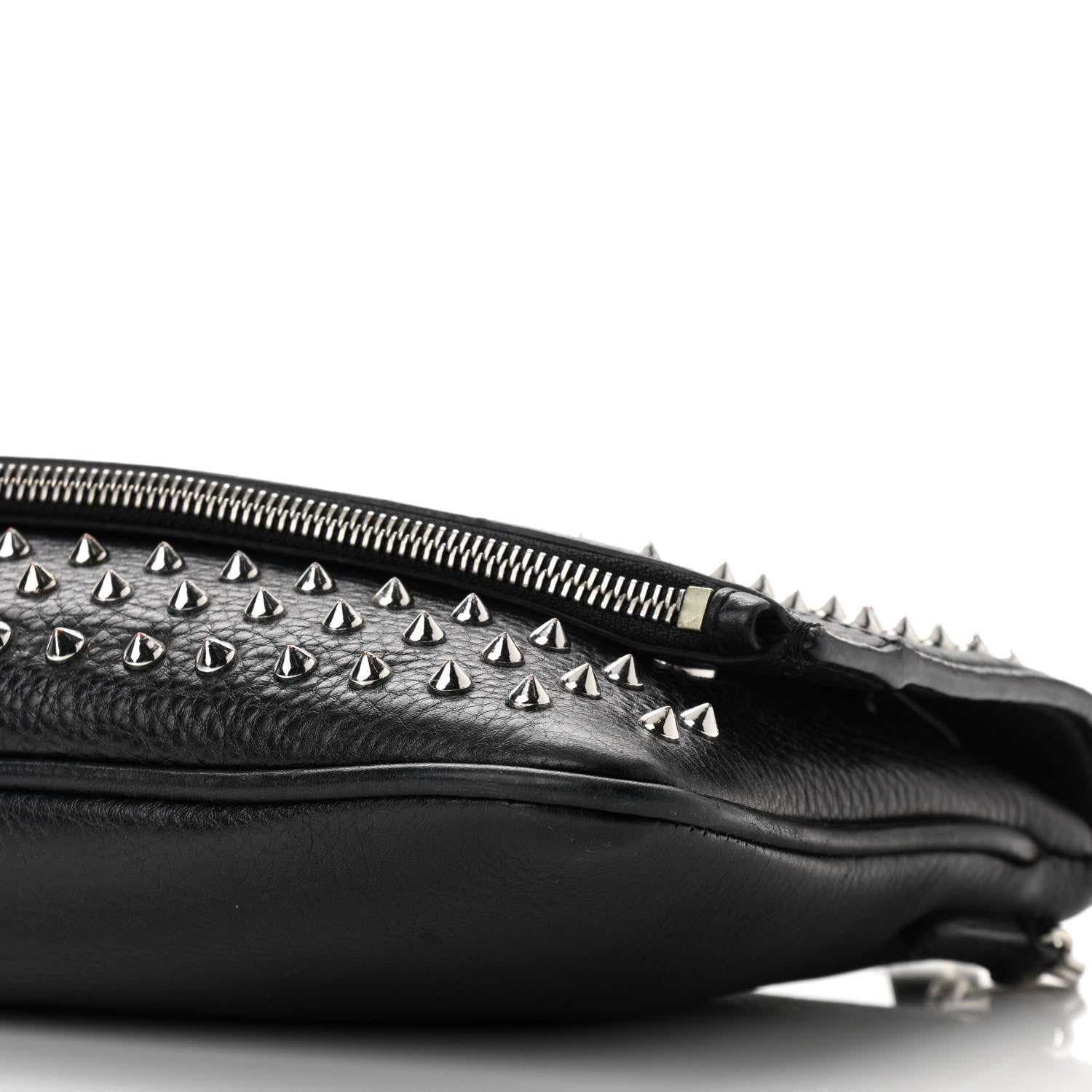 Burberry Calfskin Studded Shoulder Bag Black 8 of 10