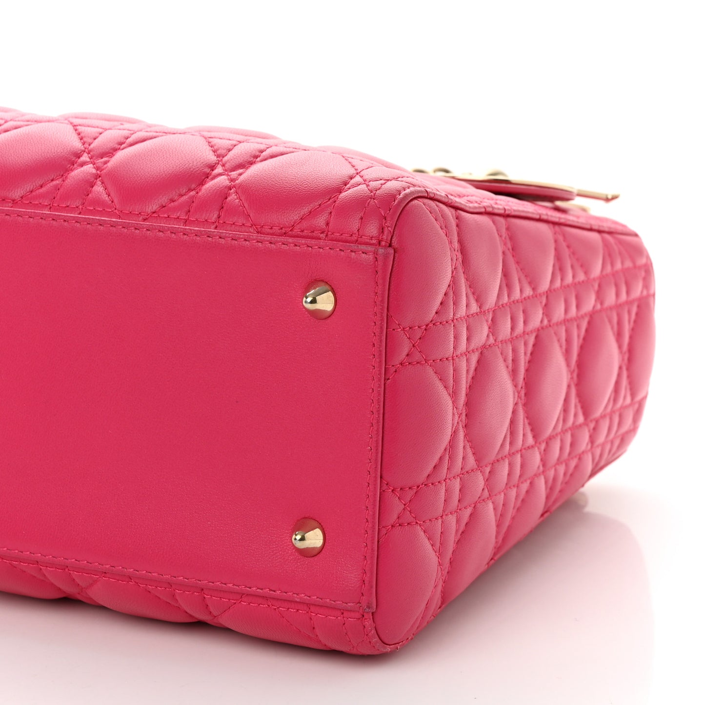 Lambskin Cannage Medium Lady Dior Pink