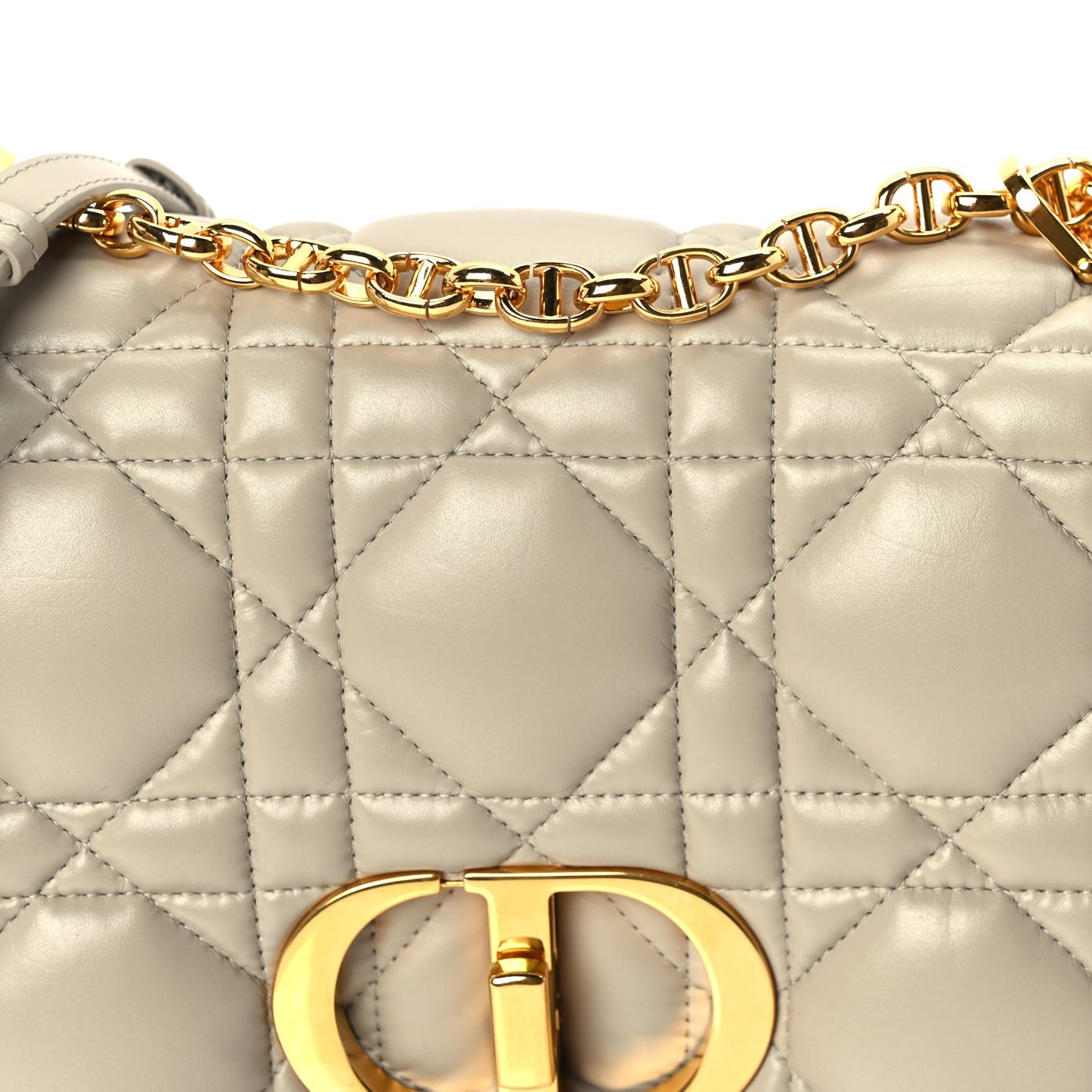 Calfskin Macrocannage Medium Caro Bag  Sand