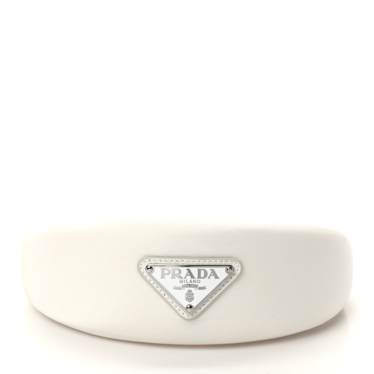 Re-Nylon Triangle Logo Headband White