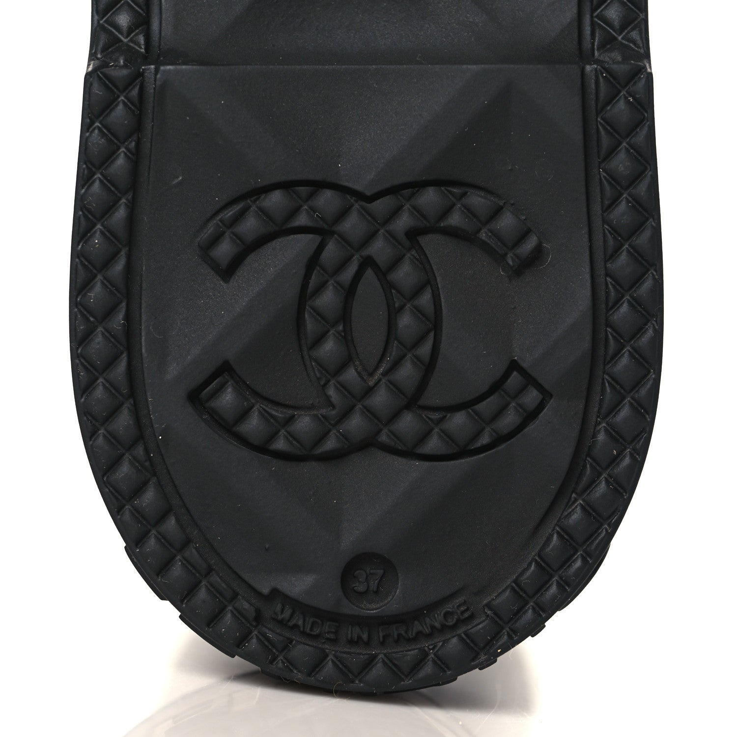 Chanel Caoutchouk CC High Boots 37 Black 6 of 9