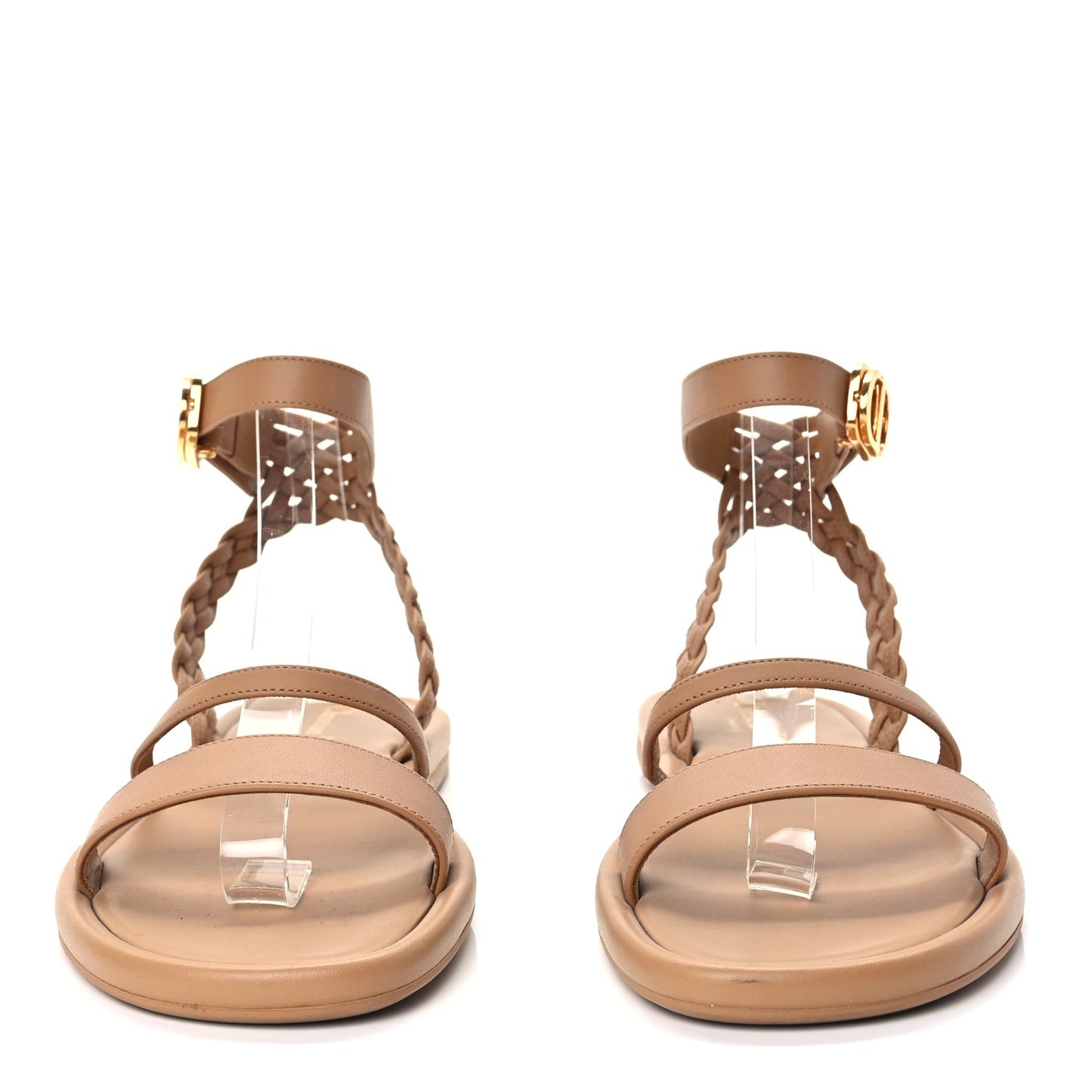 Calfskin Egee Sandals 37 Brown